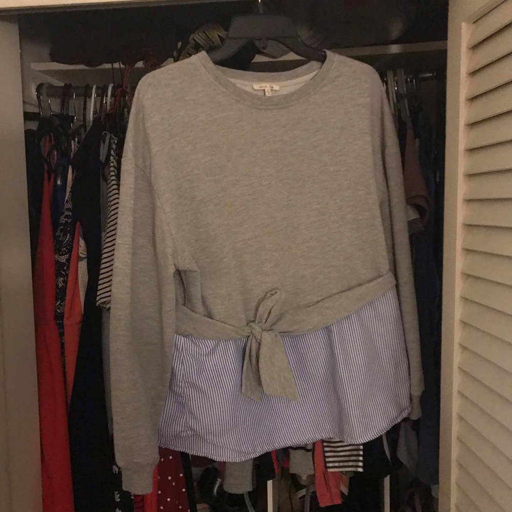 Stylish Sweatshirt with the faux undershirt